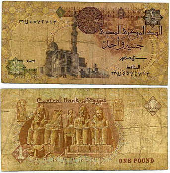 ЕГИПЕТ 1 ФУНТ 1993-2001 ПОДПИСЬ 19 Pick 50е бумага 6262-31-2-2