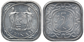 Суринам 5 центов 1978 KM 12.1a алюминий UNC 4118-523