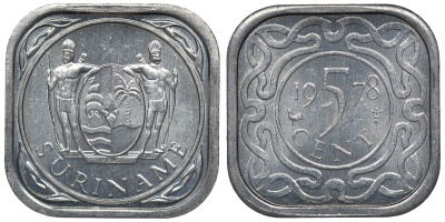 Суринам 5 центов 1978 KM 12.1a алюминий UNC 4118-523