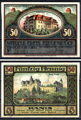 Цигенрюк (Пруссия, Саксония) 50 пфеннигов 1921 2193-44-1-1