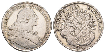 Бавария 1 талер 1759 Максимилиан III (1745-1777) KM 500, Davenport 1952 серебро    1530-1041