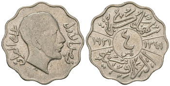 Ирак 4 филса 1931 Фейсал I (1921-1933) KM 97 никель 4615-1169