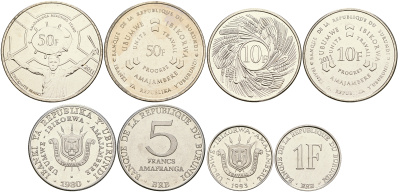 Бурунди 1, 5, 10 и 50 франков 1980-2011 1 франк 1993 UNC M79-19