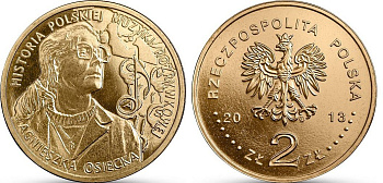 Польша 2 злотых 2013 MW, история польской музыки, Агнешка Осецкая KM 883 нордик UNC 4514-717