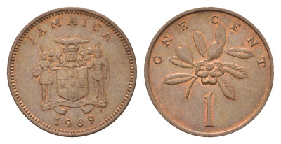 Ямайка 1 цент 1969 KM 45 бронза 4664-739
