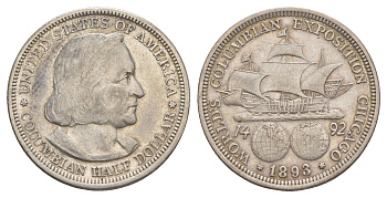 США 1/2 доллара 1893 Колумбова выставка KM 117 серебро 1527-1314