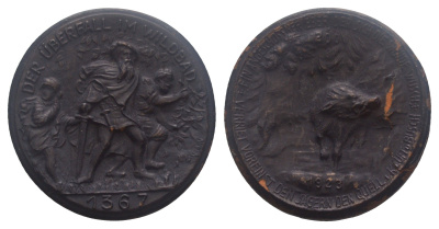 Германия (Бад-Вильдбад, Вюртемберг) 200 марок 1923 Нападение в Вильдбаде Scheuch 586n фарфор AUC2-6-43