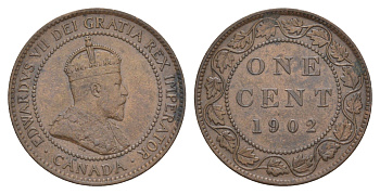 Канада 1 цент 1902 Эдуард VII (1901-1910) KM 8 бронза 1527-834