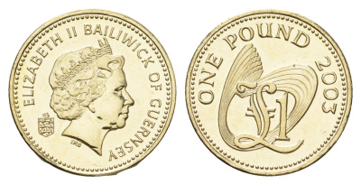 Гернси 1 фунт 2003 KM 110 никель латунь UNC 4660-847