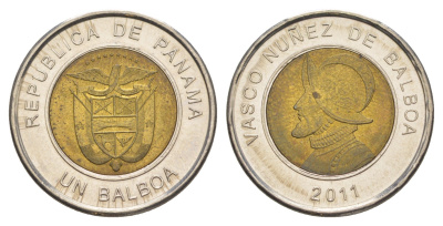 Панама 1 бальбоа 2011 KM 141 биметалл UNC 4642-726
