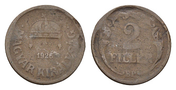 Венгрия 2 филлера 1926 BP KM 506 бронза 4665-426