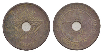 Бельгийское Конго 10 сантимов 1928 KM 18 медно-никель 4647-1235