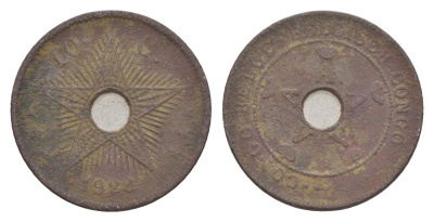 Бельгийское Конго 10 сантимов 1928 KM 18 медно-никель 4647-1235