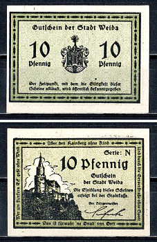 Вайда (Тюрингия) 10 пфеннигов 1921 2193-54-2-2