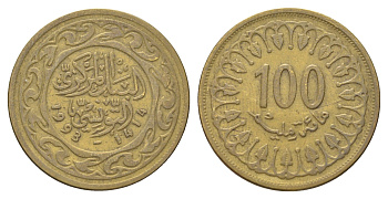 Тунис 100 миллимов 1993 KM 309 латунь 4706-655