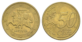 Литва 50 евроцентов 2015 KM 210 нордик 4633-914