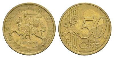 Литва 50 евроцентов 2015 KM 210 нордик 4633-914