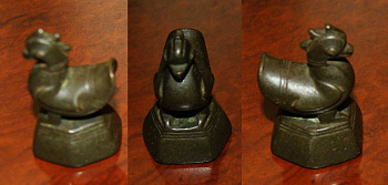 БИРМА 10 КЬЯТ 1600-1861 В ВИДЕ СТИЛИЗОВАННОЙ УТКИ, 160,9 гр бронза 00-00-00-00