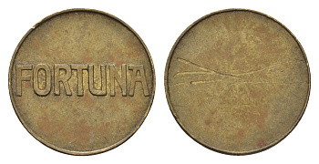 Нидерланды медаль FORTUNA диаметр 20 мм, вес 3,53 гр латунь 188-149