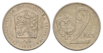 Чехословакия 2 кроны 1972 KM 75 медно-никель 4673-932
