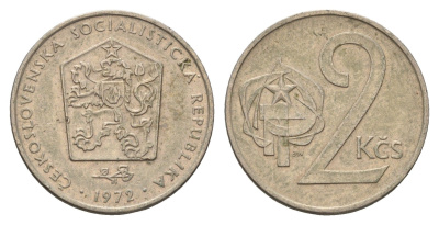 Чехословакия 2 кроны 1972 KM 75 медно-никель 4673-932
