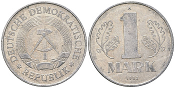 ГДР 1 марка 1982 A KM 35.2 алюминий 4571-244