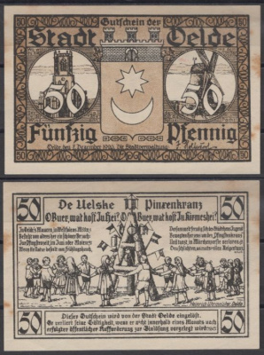 Эльде 50 пфеннигов 1920 DeNG 2 1007.1-1/3 бумага UNC (пресс) 8592-22-1-1
