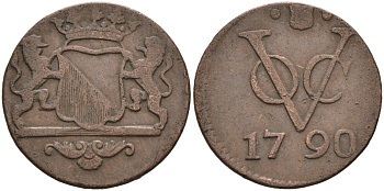 Нидерландская Восточная Индия, Утрехт (Утрехт) 1 дуит 1790 KM 111.1 медь 4577-315