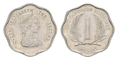 Восточные Карибы 1 цент 1992 KM 10 алюминий UNC 4649-121