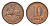Литва 10 центов (сентов) 1991 год-тип KM 88 бронза aUNC 4651-455