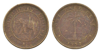 Либерия 1/2 цента 1937 KM 10 латунь 4614-831