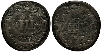 Соест 3 пфеннига 1731 KM 27 медь 413-2734