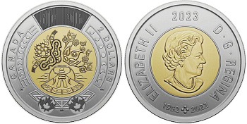 Канада 2 доллара 2023 национальный день коренных народов KM NEW биметалл  UNC  4531-136