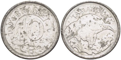 Бразилия 10 крузейро реал 1994 муравьед KM 628 нержавеющая сталь 4388-311