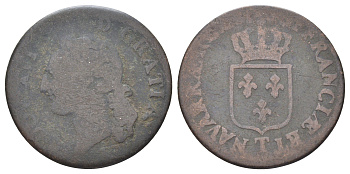 Франция 1/2 соль 1777-1791 Людовик XVI (1774-1792) KM 586 медь 4707-712