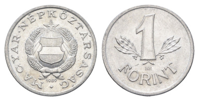 Венгрия 1 форинт 1989 BP KM 575 алюминий UNC 4668-422