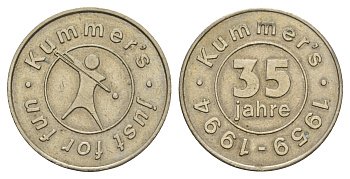 Европа 35 лет бильярдному клубу 1994 диаметр 25,5 мм, вес 6,6 гр медно-никель 4656-434