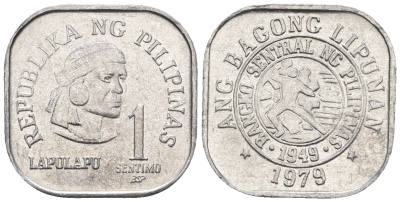 Филиппины 1 сентимо 1979 вождь острова Мактан Лапу-Лапу KM 205 алюминий  UNC  220-1065