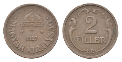 Венгрия 2 филлера 1927 BP KM 506 бронза 4665-427