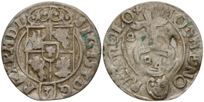 Польша 3 полкера (3 полторака - 1 крейцер) ND (1620-1627) Сигизмунд III Ваза (1587-1632) KM 41 серебро 4158-758