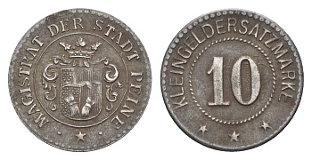 Пайне 10 пфеннигов ND (1918) Funck 420.3, Men18 25429.7 цинк 4528-437