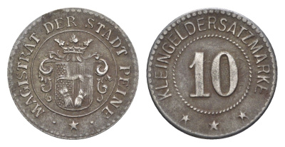 Пайне 10 пфеннигов ND (1918) Funck 420.3, Men18 25429.7 цинк 4528-437