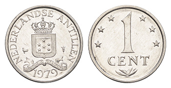 Нидерландские Антильские острова (Нидерландские Антилы) 1 цент 1979 Юлиана (1948-1980) KM 8а алюминий  UNC  M69-16