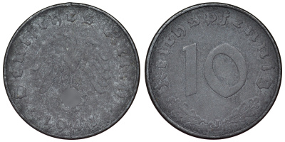 Германия 10 рейхспфеннигов 1941 J KM 101, J. 371 цинк 4121-1034