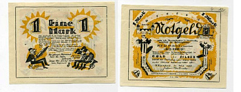 НОЙХАУЗ 1 МАРКА 1920 НОТГЕЛЬД 31 ДЕКАБРЯ 1920 Грабовски 944.2 бумага 51-3913