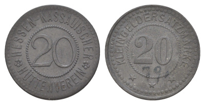 Айбельсхаузен 20 пфеннигов ND Men05 6179.2, Men18 7768.2 цинк 1518-115