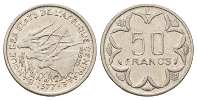Центральная Африка (BEAC) 50 франков 1977 KM 11 никель 4516-946