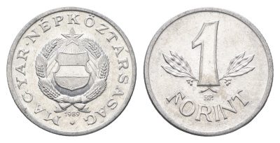 Венгрия 1 форинт 1989 BP KM 575 алюминий aUNC 4668-435