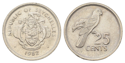 Сейшельские Острова (Сейшелы) 25 центов 1982 KM 49 медно-никель 4516-1211