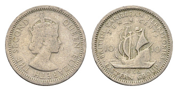 Восточные Карибы (Организация Восточно-карибских государств) 10 центов 1956 KM 5 медно-никель 4664-631